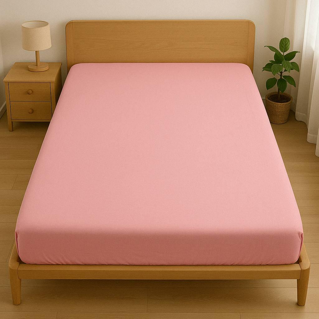 Простынь Solid Pink на резинке бязь 140х200 см (G-1804pinky/x140)