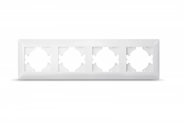 Рамка чотиримісна горизонтальна TITANUM STANDARD Білий (00000040080)