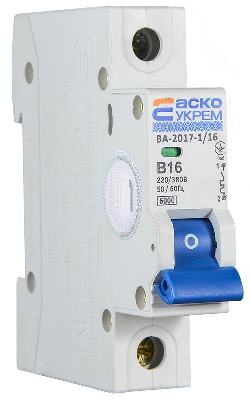 Автоматический выключатель АСКО-Укрем ВА-2017 1P 16А 6кА B (A0010170051) - фото 3 Автоматический выключатель АСКО-Укрем ВА-2017 1P 16А 6кА B (A0010170051) - фото 3