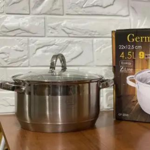 Каструля з кришкою German Family GF-2050 з нержавіючої сталі 4,5 л Cріблястий (14426020) - фото 4 Каструля з кришкою German Family GF-2050 з нержавіючої сталі 4,5 л Cріблястий (14426020) - фото 4