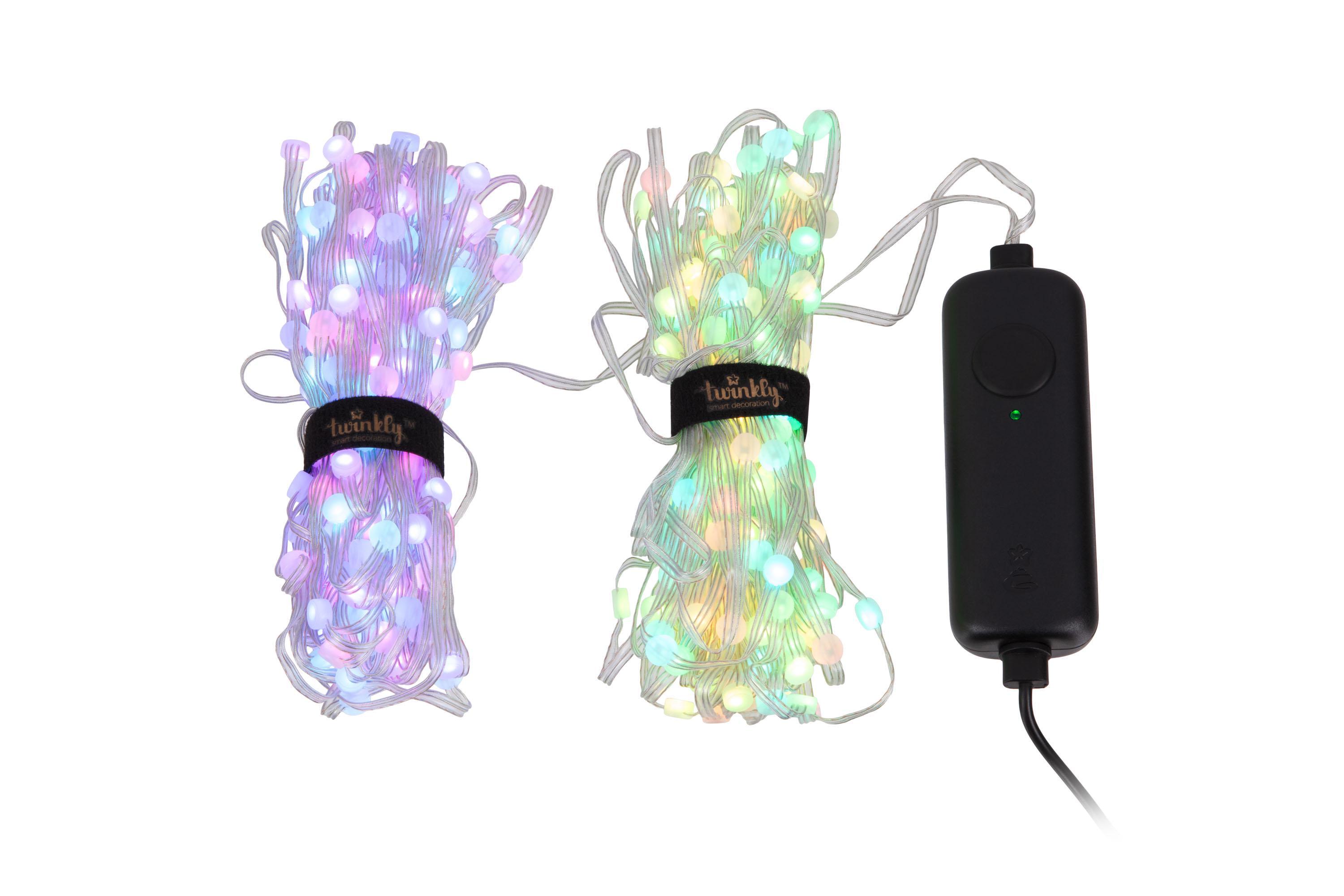 Гирлянда светодиодная Twinkly Dots RGB Smart LED 400 ламп с прозрачным кабелем 20 м (TWD400STP-TEU)