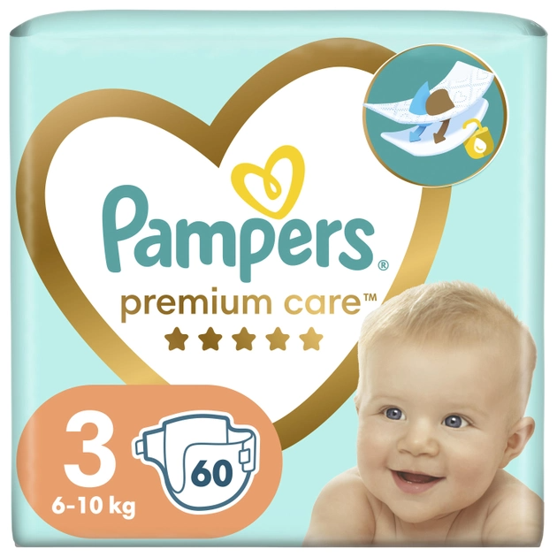 Подгузники детские Pampers Premium Care 3 Midi 6-10 кг 60 шт. (21779521)