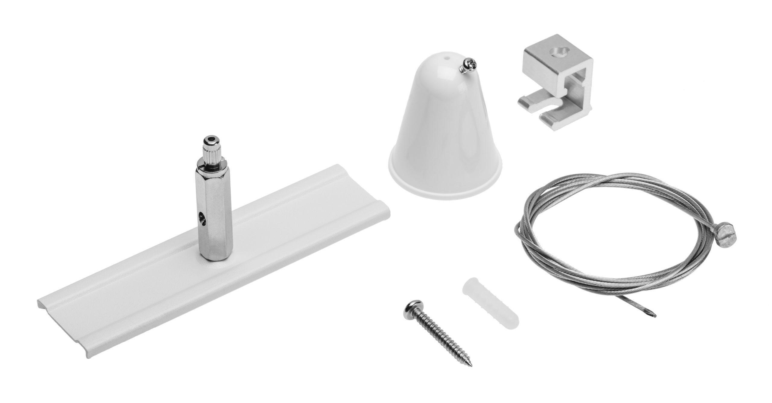 Комплект для подвешивания 3-фазового шиноровода GTV X-RAIL/потолочный тросик 1,5 м (00000035396)