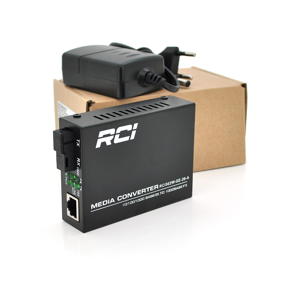 Медиаконвертер RCI A IC+113 1310 WDM 10/100/1000 одноволоконный Gigabit SC 20 км (23812)