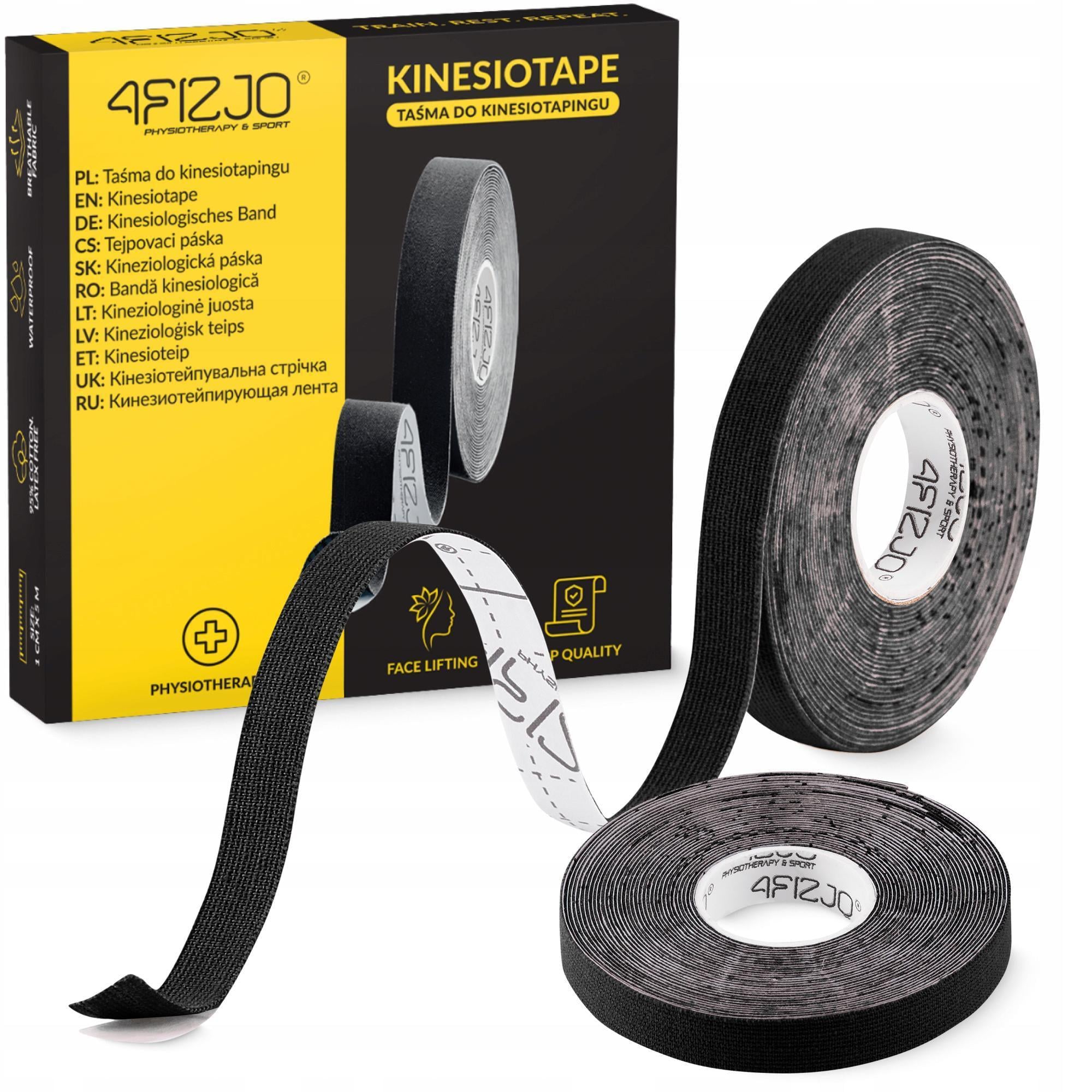 Тейп кинезиологический 4fizjo 1 см х 5 м Black (P-5905973400787) Тейп кинезиологический 4fizjo 1 см х 5 м Black (P-5905973400787)
