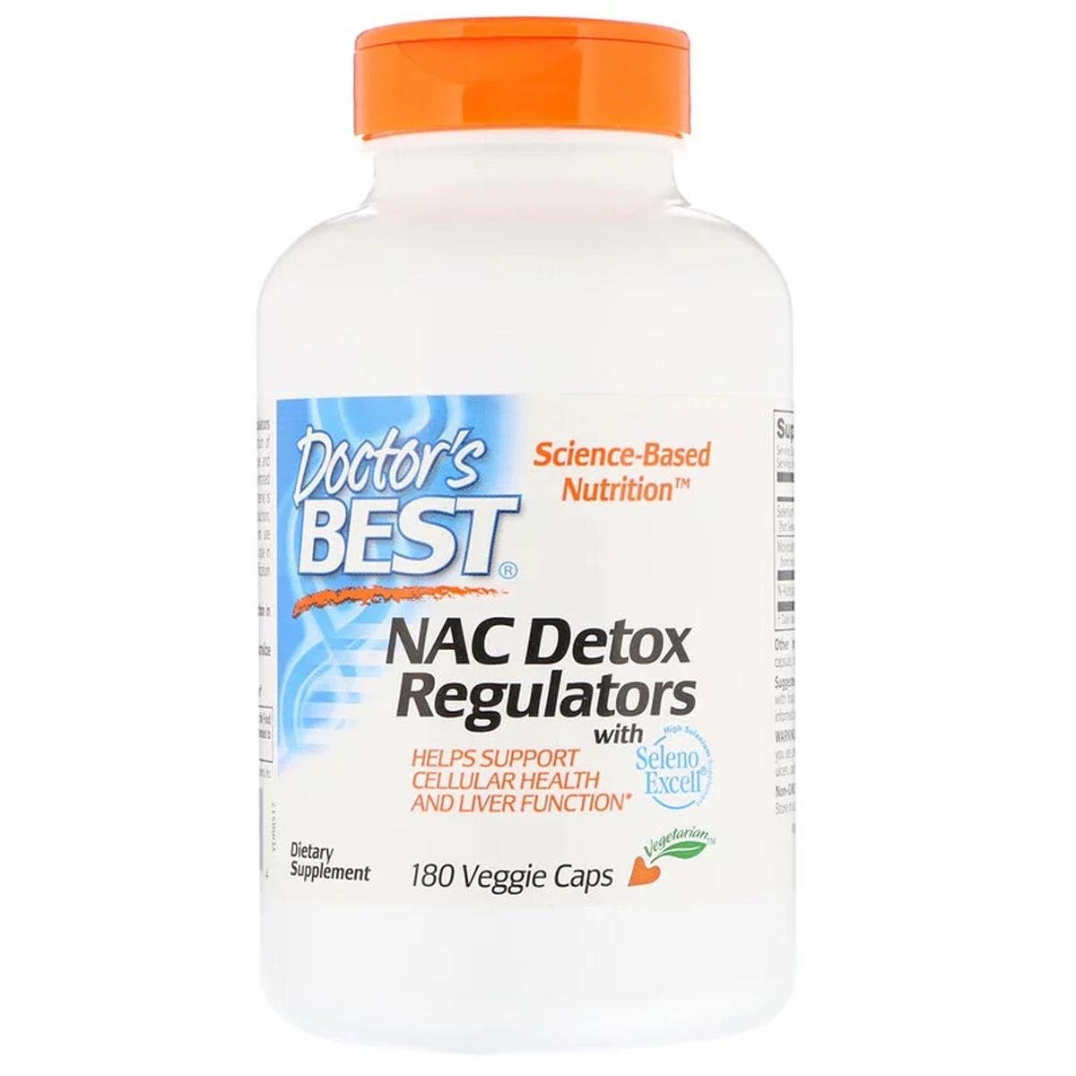 N-Ацетилцистеїн Doctor's Best NAC Detox Regulators 180 гелевих капсул (DRB00517)