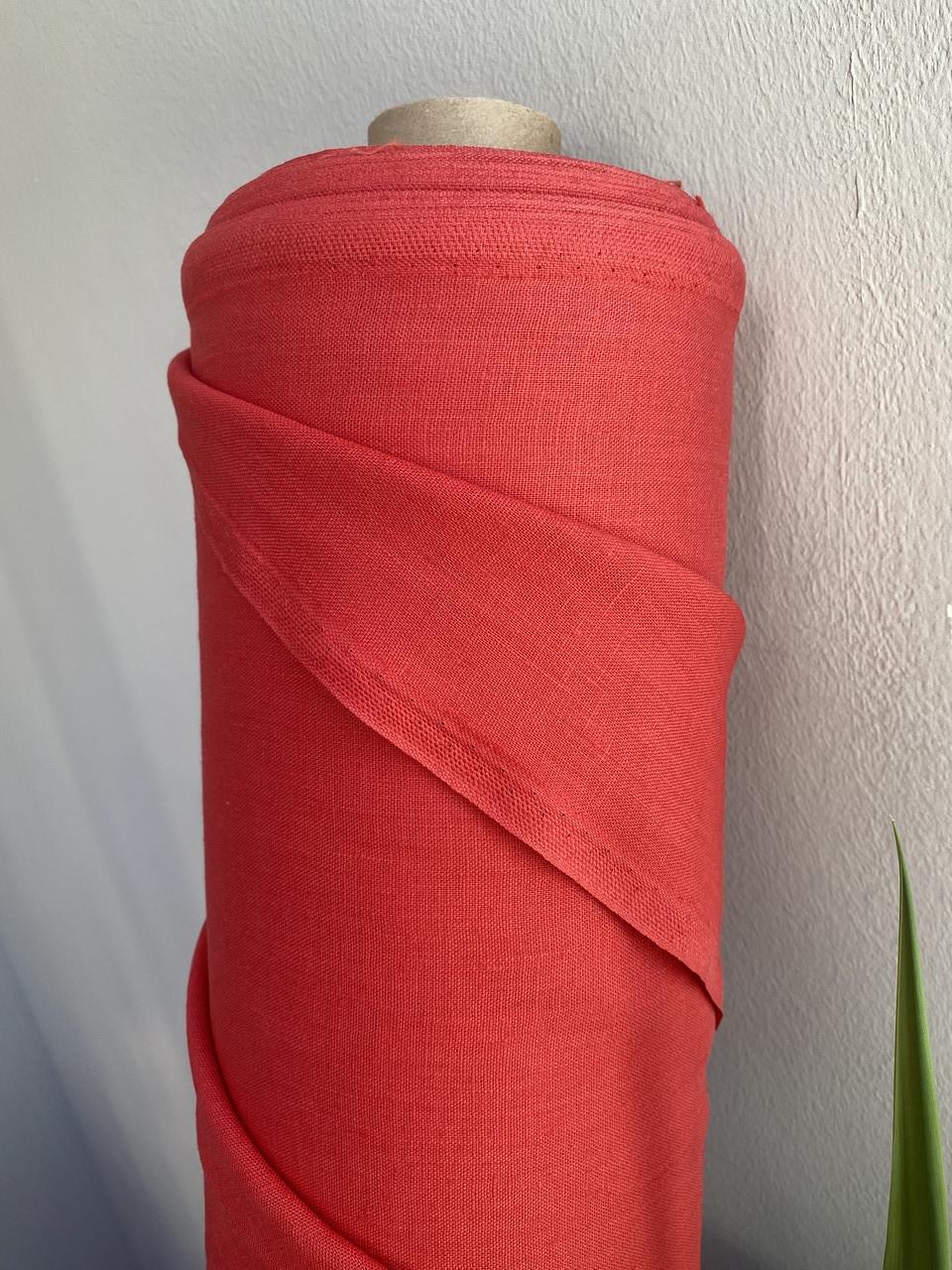 Ткань костюмная LINEN PLUS льняная 140 см 181/1309 Красный - фото 5 Ткань костюмная LINEN PLUS льняная 140 см 181/1309 Красный - фото 5