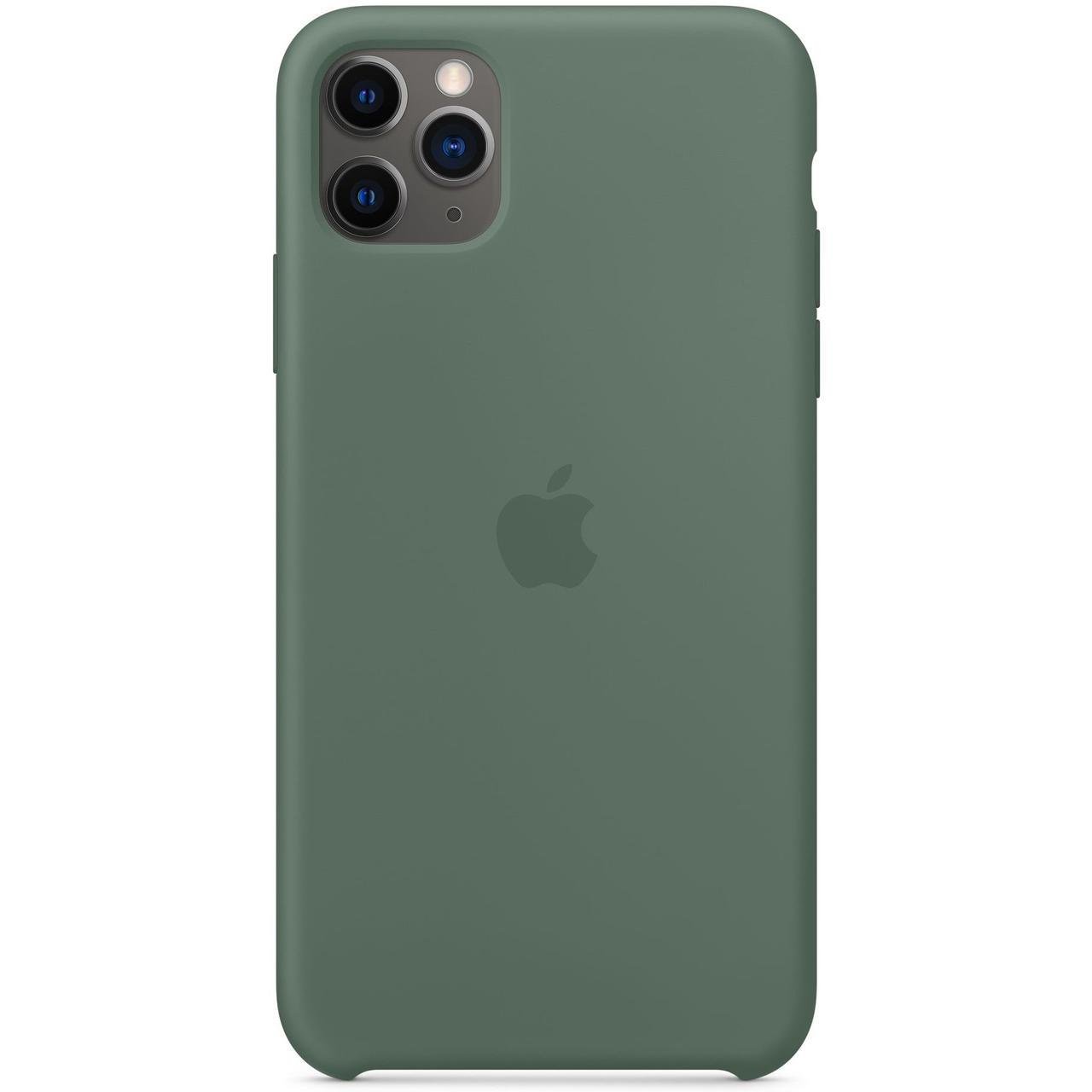 Силиконовый чехол накладка Apple Silicone Case for iPhone 11 Pro Max, Pine Green (HC)