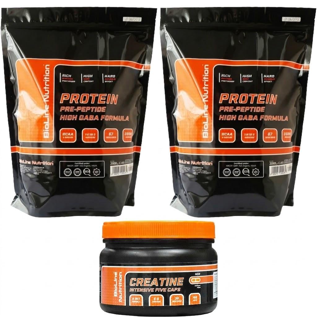 Набір BioLine Nutrition Протеїн 4 кг/Креатин капсули