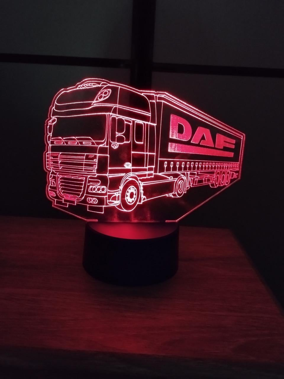 3d-ночник Грузовик тягач DAF несколько подсветок/bluetooth (2120014217)