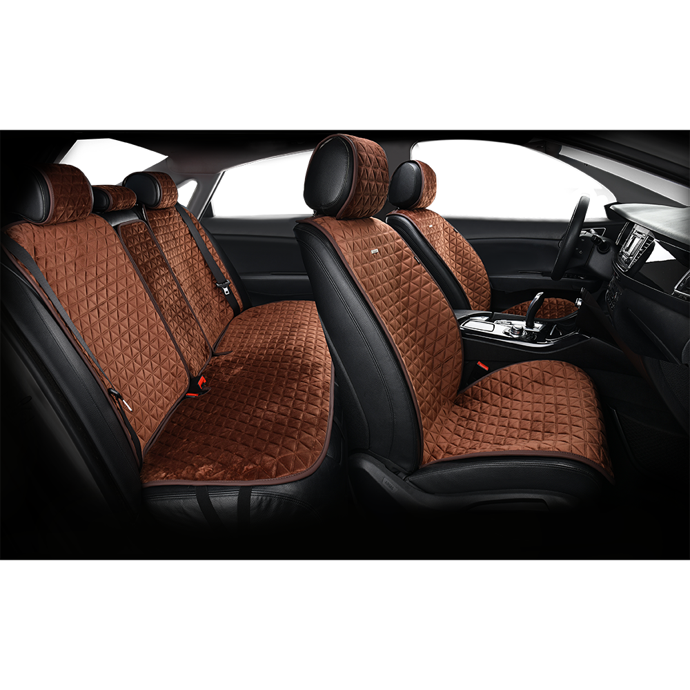 Накидки на сидіння авто Elegant Milano EL 700 305 з алькантари Коричневий (1562704483)