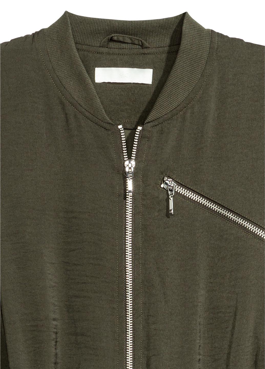 Бомбер жіноча H&M р. 34 Хакі (465583b35) - фото 2 Бомбер жіноча H&M р. 34 Хакі (465583b35) - фото 2