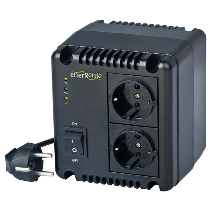 Стабілізатор напруги EnerGenie EG-AVR-1001 1000ВА 600 Вт Black (25173169)