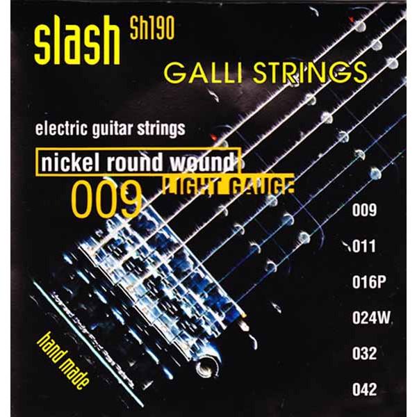 Струны для электрогитары Galli Slash SH190 09-42 Extra Light Струны для электрогитары Galli Slash SH190 09-42 Extra Light