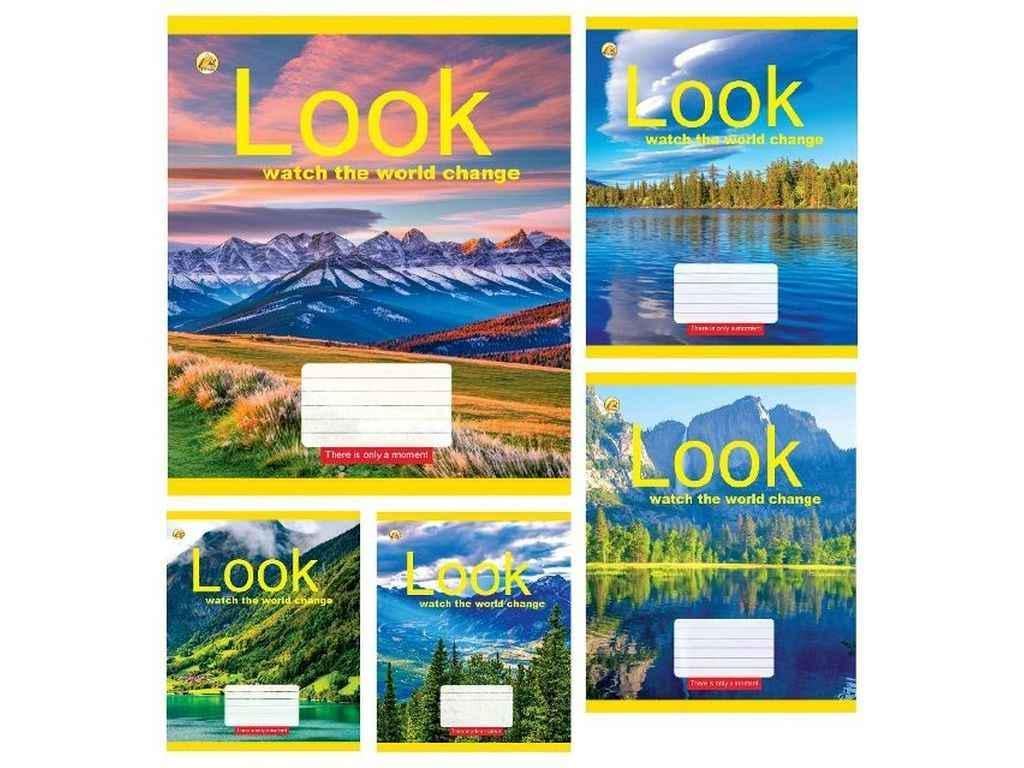 Тетрадь в клетку Тетрада 96 л. 10 шт. твердая 41705 Природа (1064101)