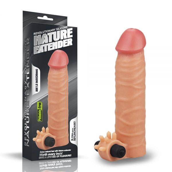 Насадка на член Vibrating Silicone Extender Flesh Add 1,5" (36093859)