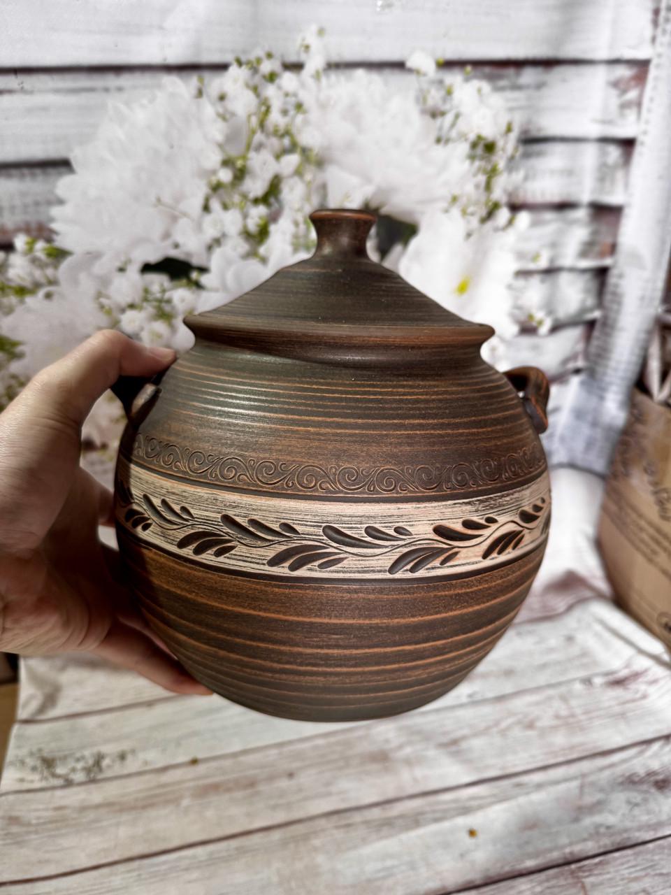 Супник глиняный Ангоб 5 л (2583186441) - фото 7