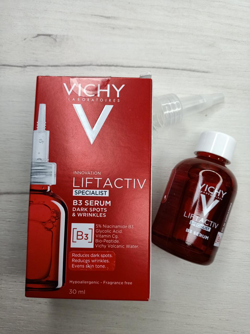 Сироватка проти пігментних плям та зморшок шкіри обличчя Vichy Liftactiv Secialist B3 Serum (1767015894)