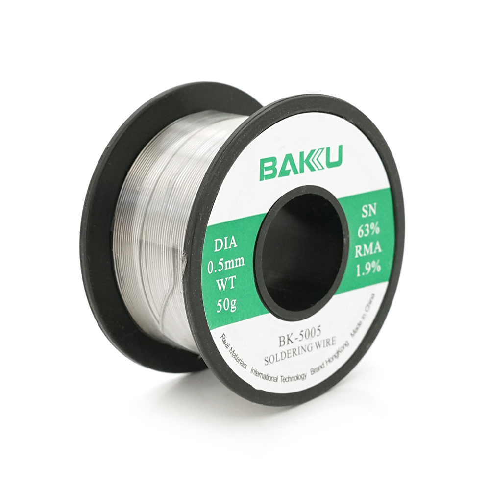 Припой BAKKU BK-5005 0,5 мм Sn 63% Pb 35,1% для пайки электроники (26132474) Припой BAKKU BK-5005 0,5 мм Sn 63% Pb 35,1% для пайки электроники (26132474)