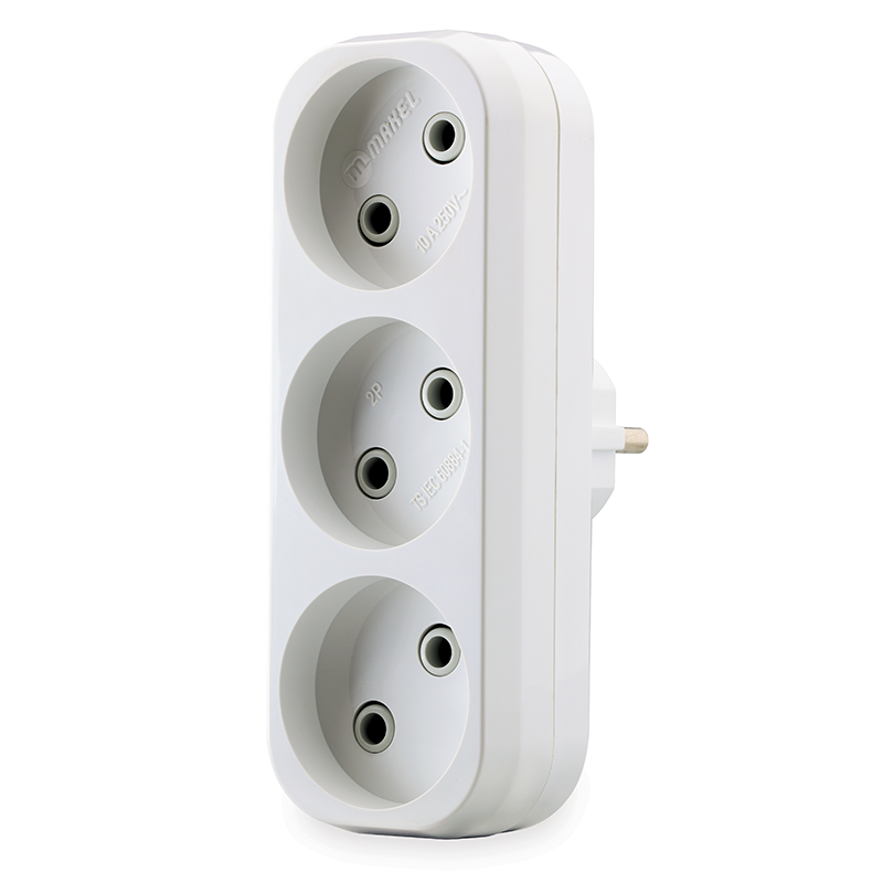 Разветвитель Makel без заземления 3 гнезда (1338020262)