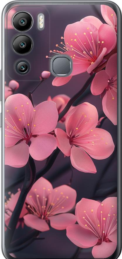 Чехол на Infinix Hot 12i Пурпурная сакура (6075u-2863-42517)