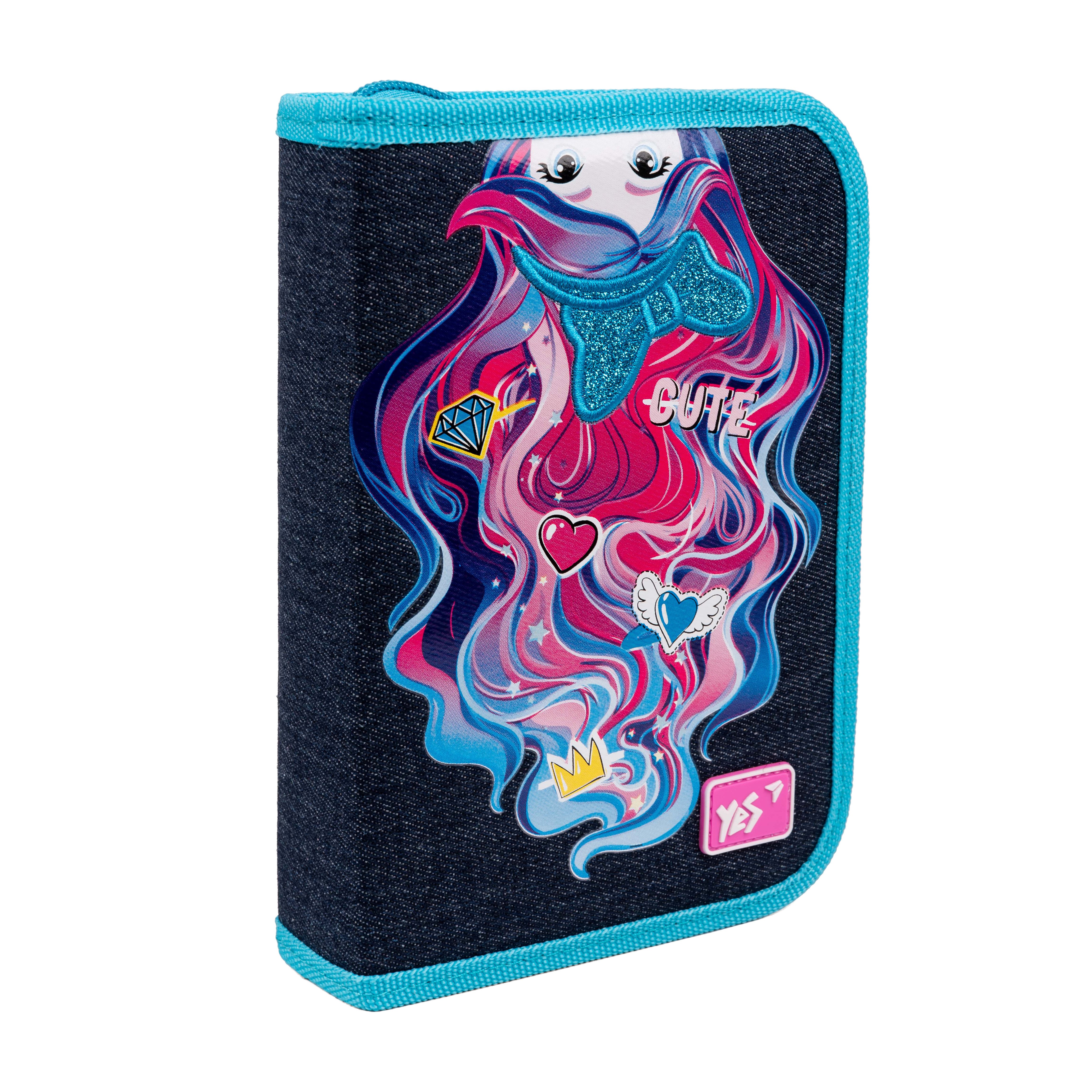 Пенал жесткий YES одинарный с двумя клапанами HP-04 Caramel Girl (533588)