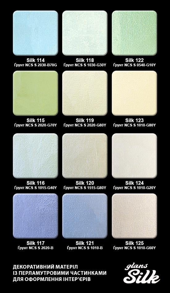 Фарба декоративна мокрий шовк Aura Silk Glans із шовковистим блиском та перламутровим ефектом 10 Срібний - фото 4 Фарба декоративна мокрий шовк Aura Silk Glans із шовковистим блиском та перламутровим ефектом 10 Срібний - фото 4