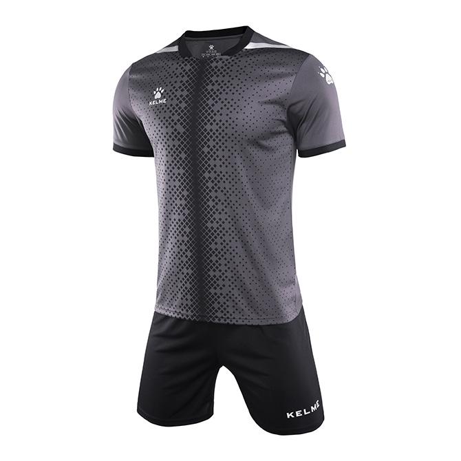 Комплект футбольной формы Kelme Dinamo к/р XS Темно-серый/Черный