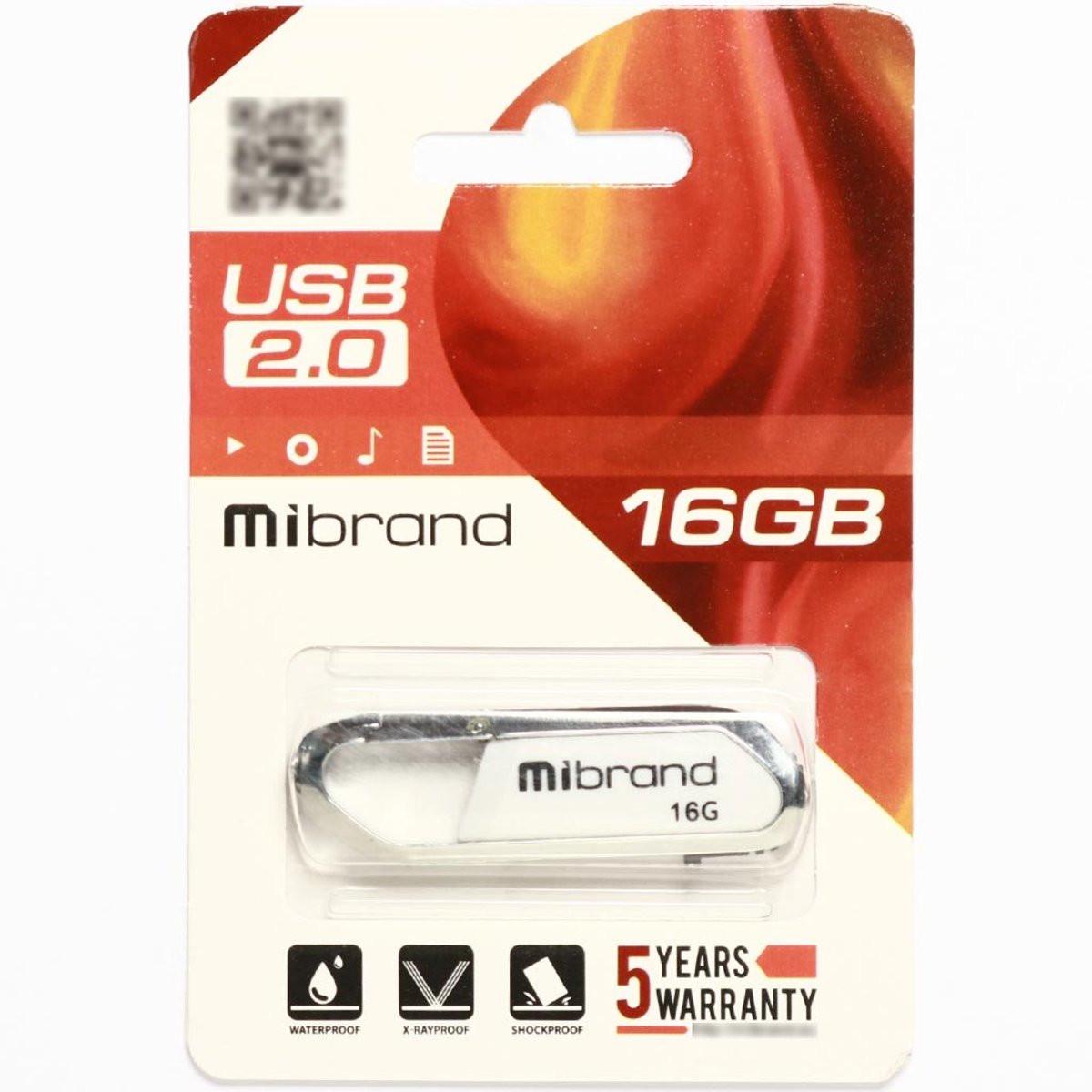 Flash Mibrand USB 2.0 Aligator 16Gb White (29caa1-15462) - фото 2