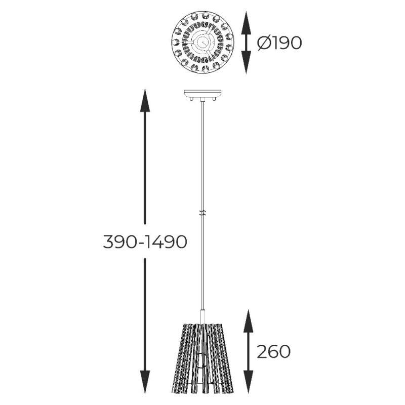 Люстра Zuma Line P0547-01H-F9AC BACH - фото 3