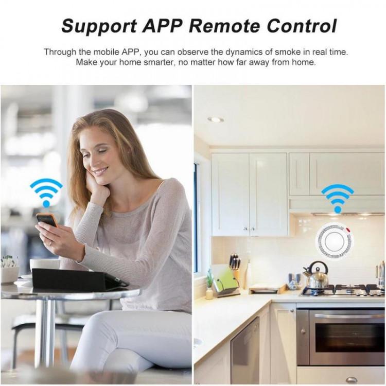 Датчик дыма Tuya Wifi Smoke Detector с сиреной и оповещением на смартфон - фото 9