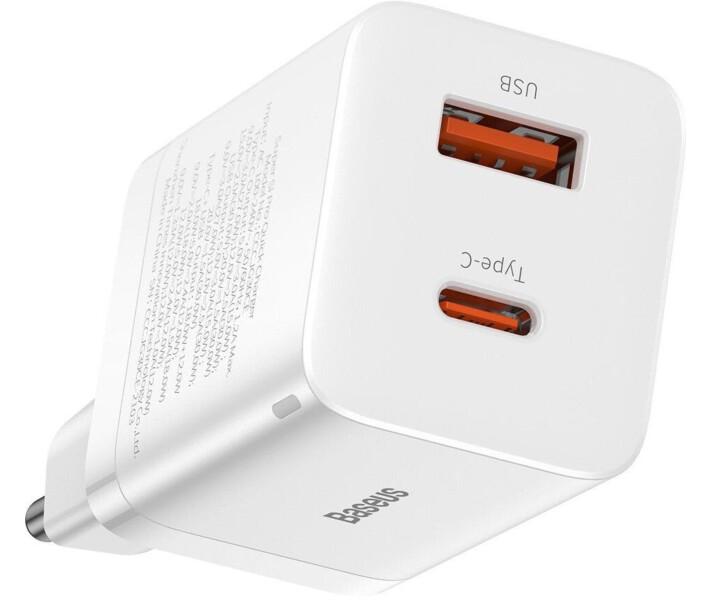 Зарядное устройство Baseus Super Si Pro C+U 30 W White (CCSUPP-E02) - фото 4