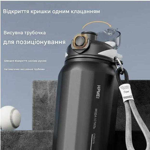 Термос NRMEI з нержавіючої сталі 316 герметичний не містить BPA 1000 мл Чорний (2817358959) - фото 4 Термос NRMEI з нержавіючої сталі 316 герметичний не містить BPA 1000 мл Чорний (2817358959) - фото 4