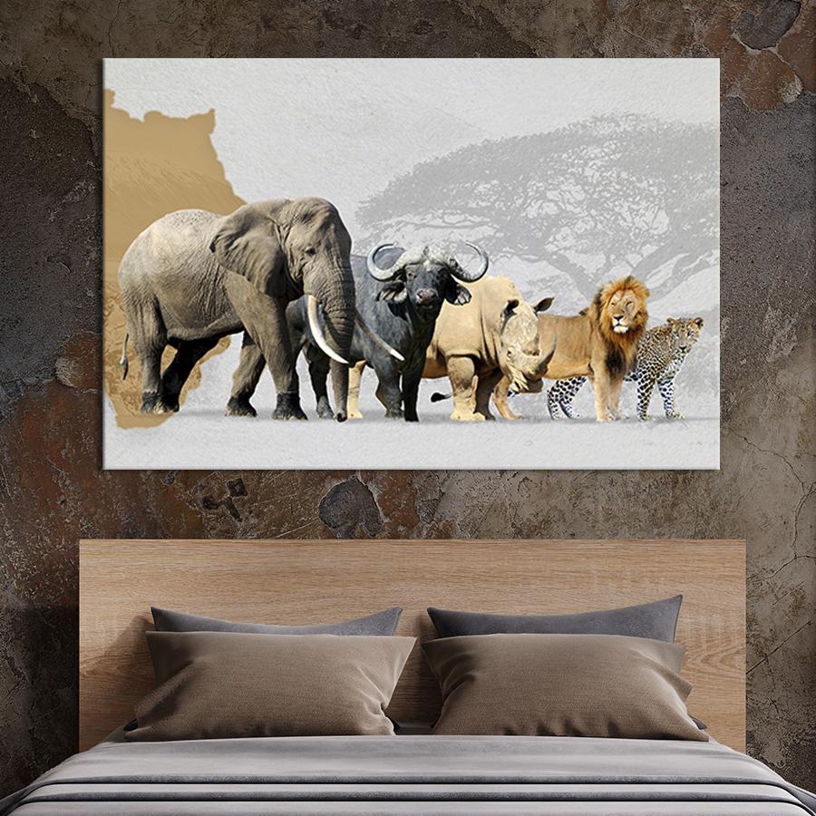 Картина на холсте Животные Африки 51x34 см (158-1)