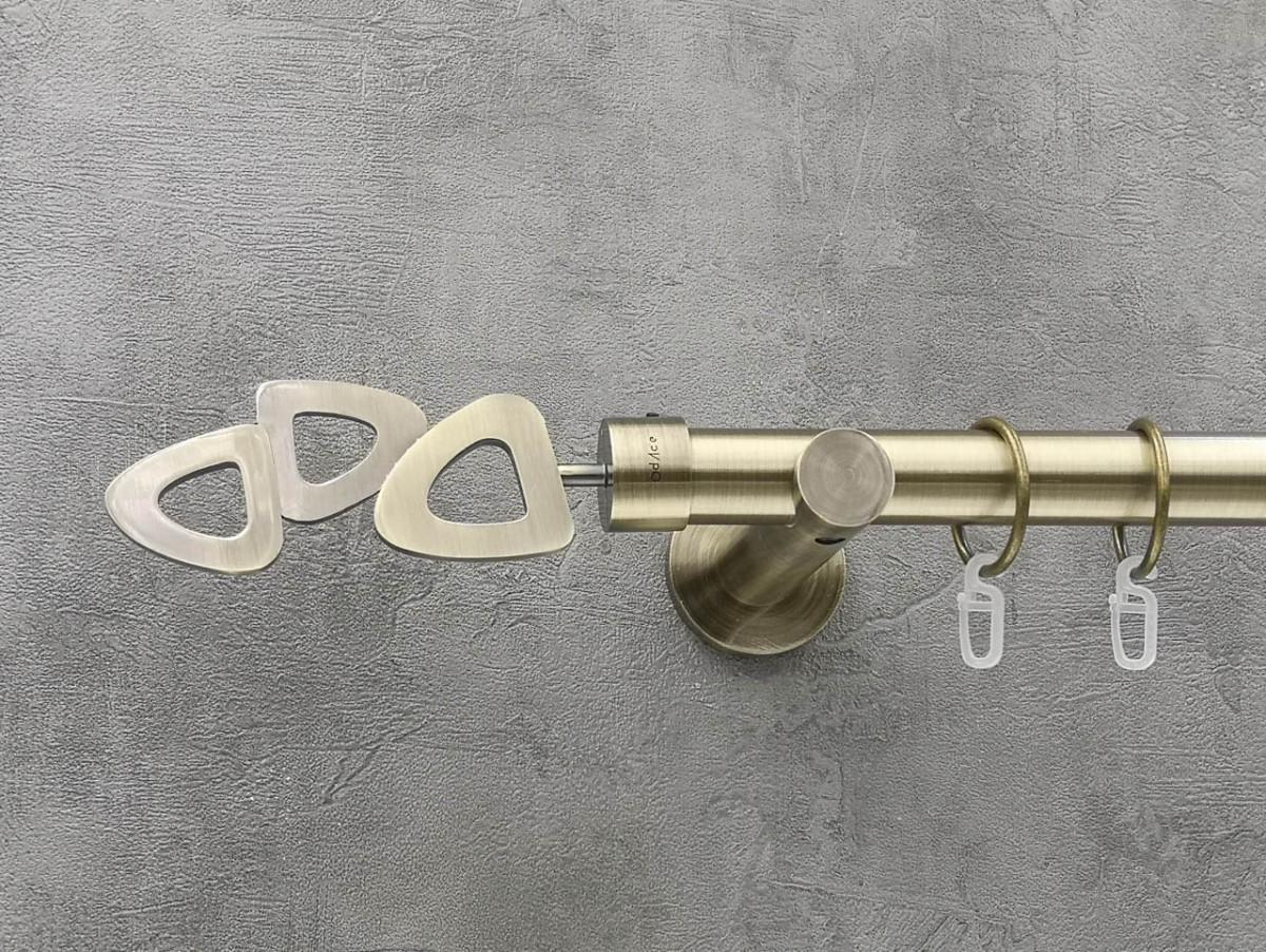 Карниз Quadrum Лилет гладкая штанга одинарный универсальный 25 мм 320 см Антик (262040341)