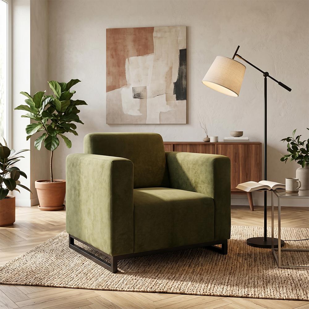Диван Kansas Deep металлический каркас 90х75х88 см Olive (rich_sofa_00342)