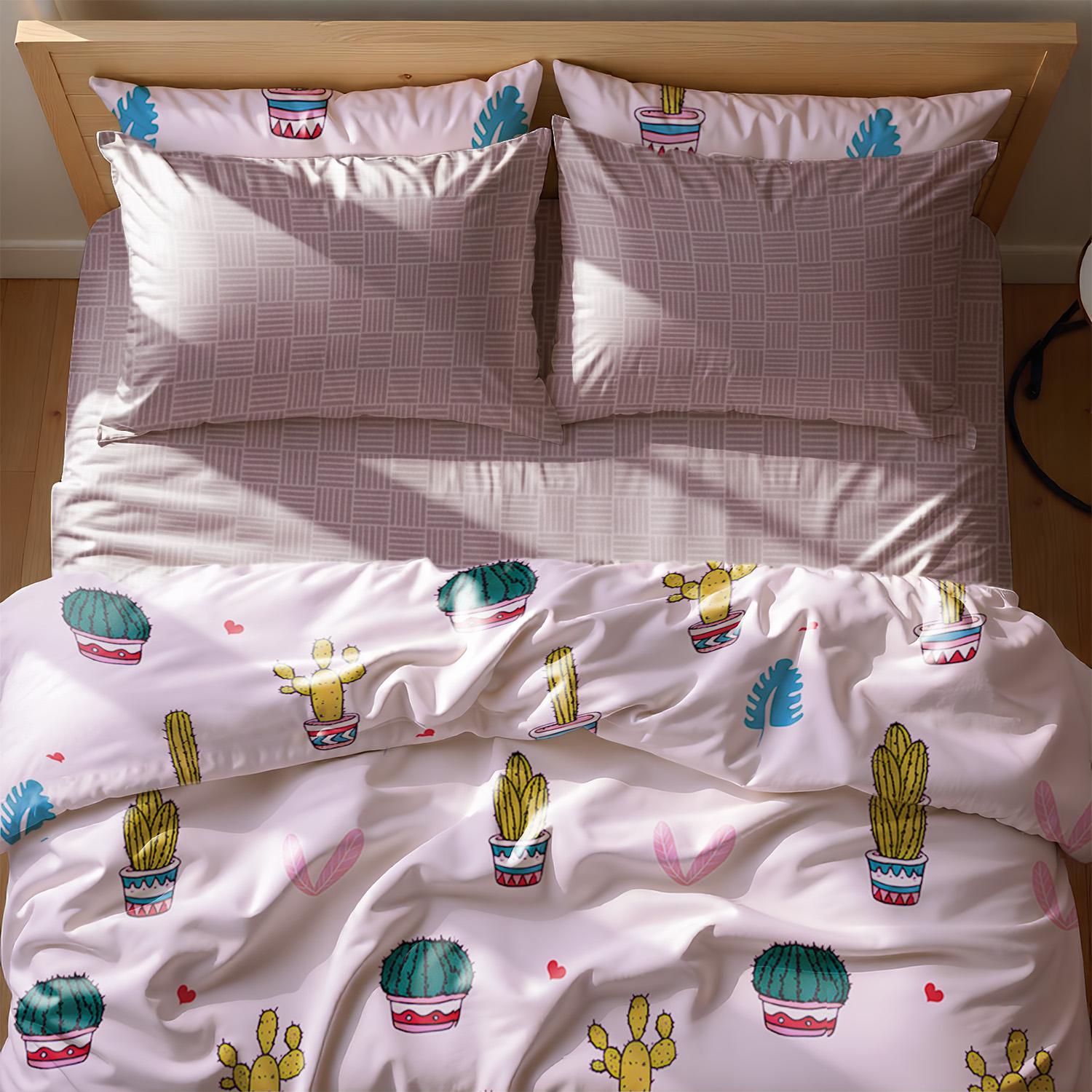 Комплект постельного белья Zastelli 4339 Кактусы бязь двуспальный 175x210см