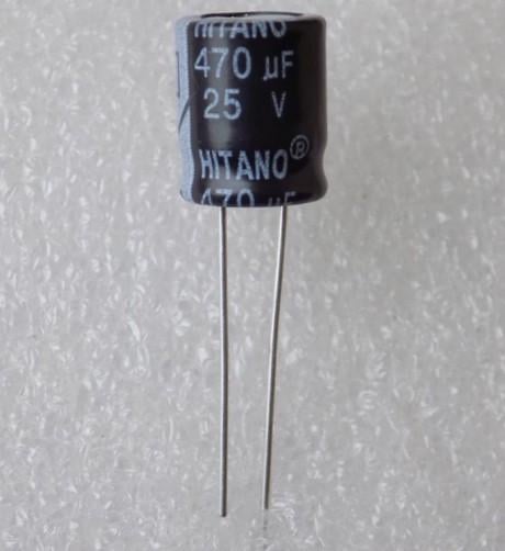Конденсатор электролитический 470uF 25V 105C 470 мкФ 25В 105 град/470x25x105 град HITANO 10x12 мм (17717)