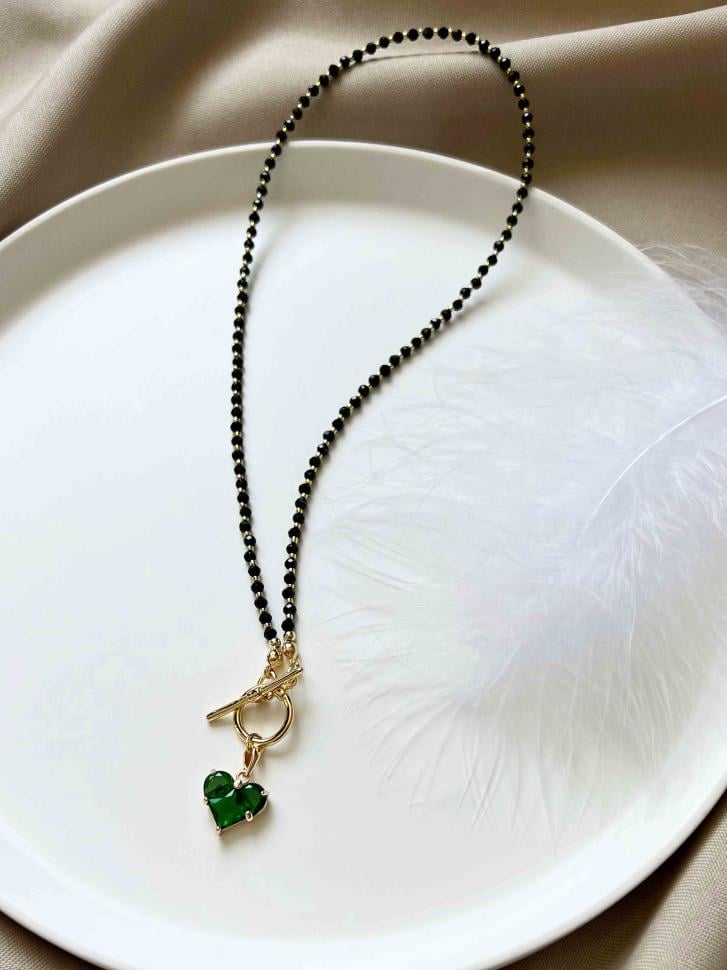 Чокер з авантюрину з підвіскою серце (5385) - фото 4 Чокер з авантюрину з підвіскою серце (5385) - фото 4