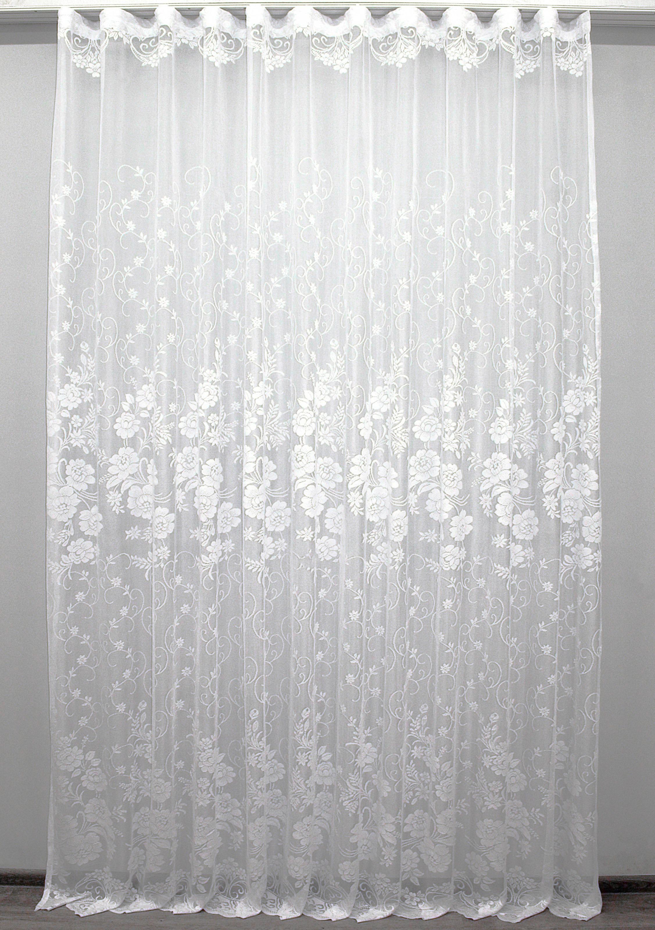 Тюль VR-Textil 1107т Розалія жакард з краваткою 300х270 см Білий (40-054)