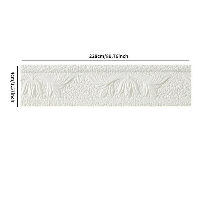 Самоклеюча стрічка плінтус універсальна 228x4 см x 4 мм Білий - фото 10