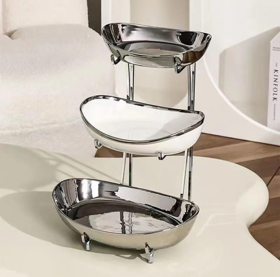 Фруктівниця сервірувальна Білий/Срібний (22586553)