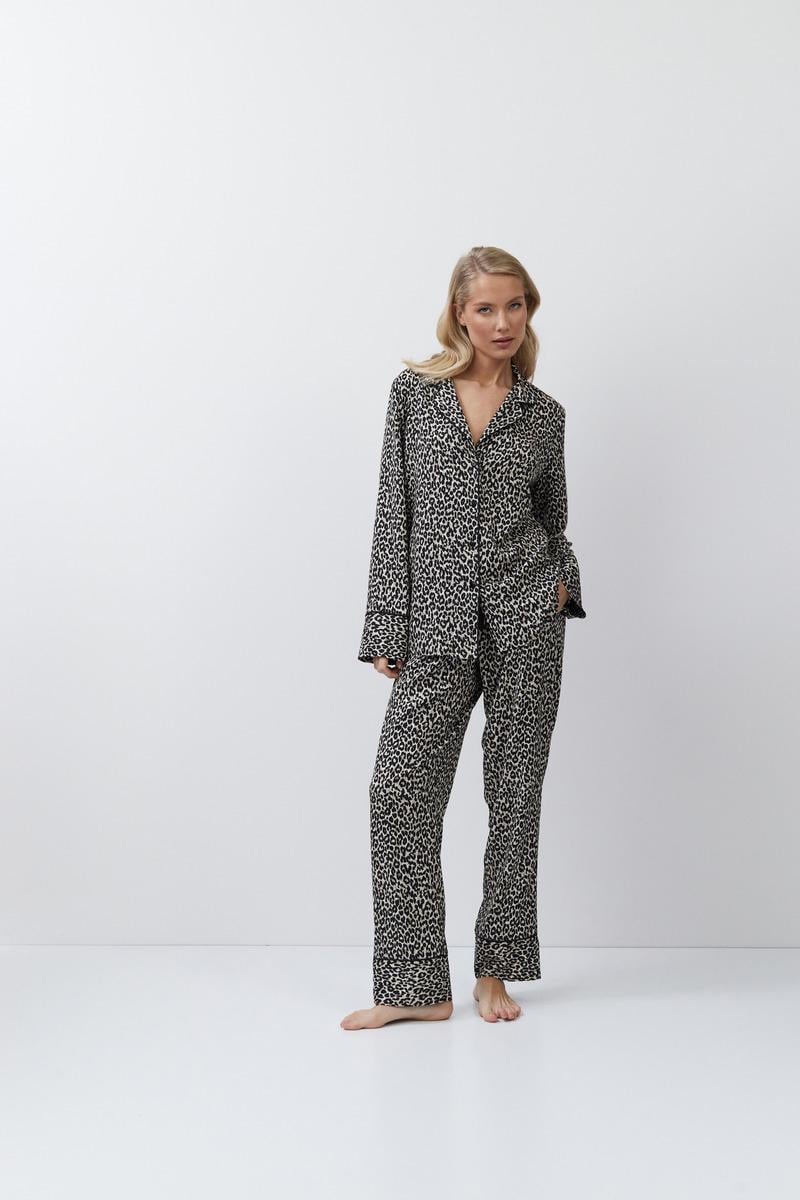 Женская пижама со штанами Aruelle S Серый (Leona-long)