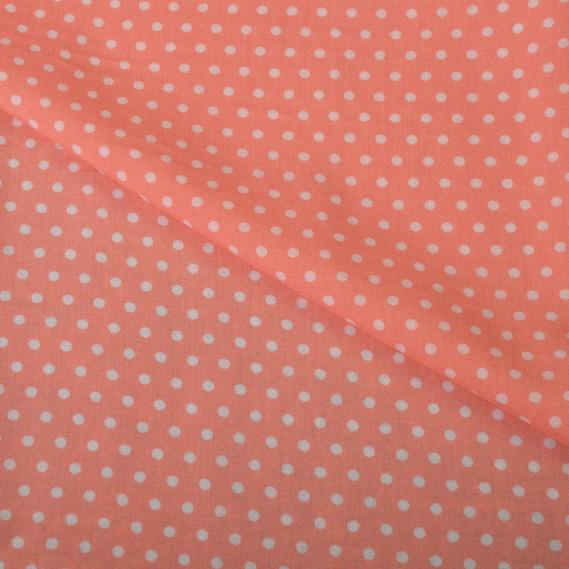 Ткань штапель IDEIA Горошек 1,5 м Персиковый горох (2200004172767)