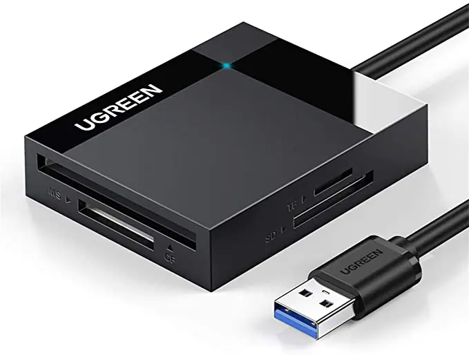 Картридер UGREEN CR125 USB 3.0 SD/TF/CF/MS 50 см Black (30333)