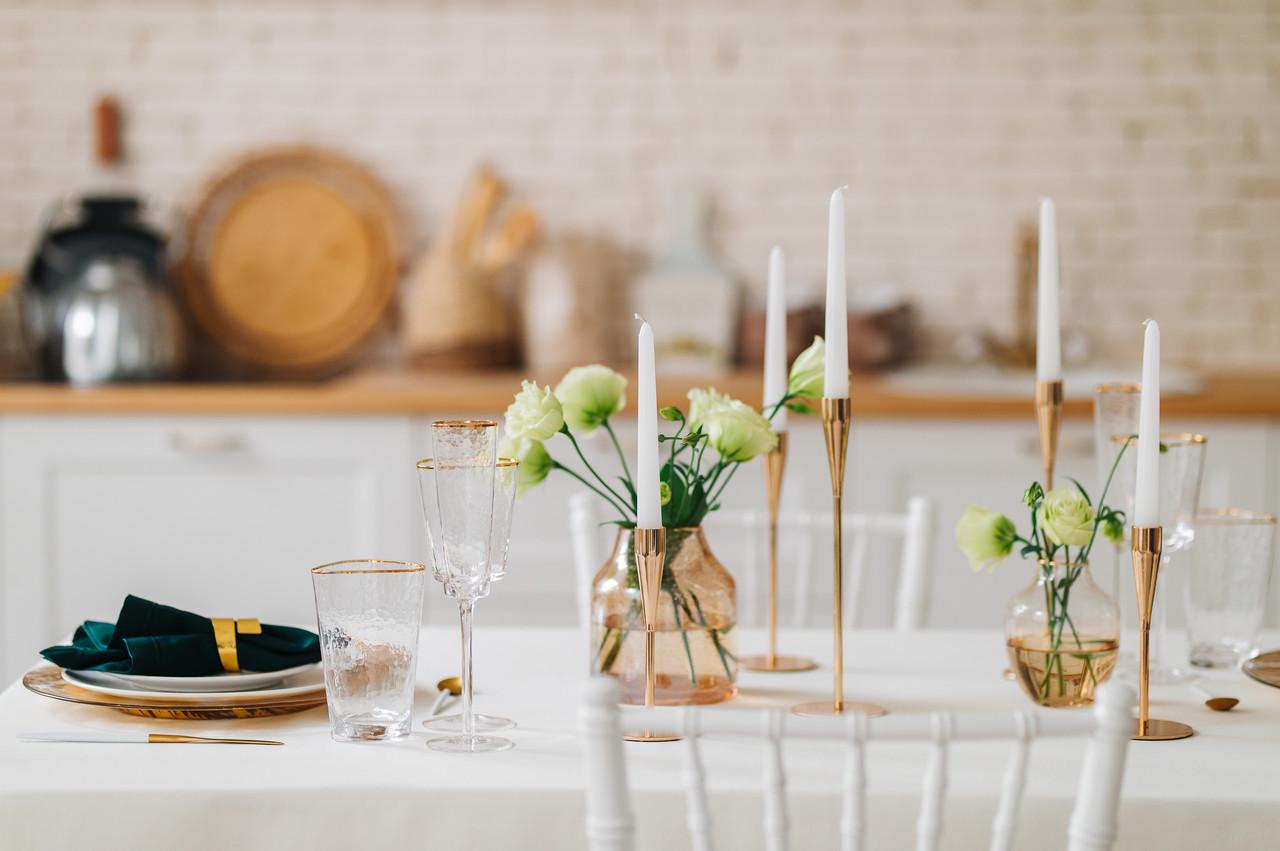 Підсвічник святковий Remy-Decor Artdeco металевий для тонкої свічки 22 см Золотий - фото 4 Підсвічник святковий Remy-Decor Artdeco металевий для тонкої свічки 22 см Золотий - фото 4