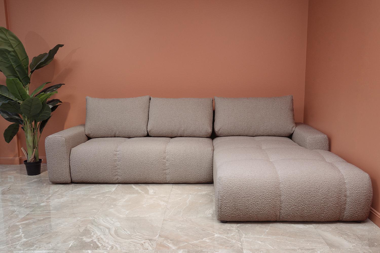 Диван кутовий 4-місний Volturno розкладний з правим шезлонгом Taupe boucle (13451) - фото 9 Диван кутовий 4-місний Volturno розкладний з правим шезлонгом Taupe boucle (13451) - фото 9