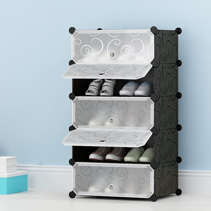 Шкаф пластиковый Storage Cube Cabinet «А1-5» 37x37x90 см - фото 3 Шкаф пластиковый Storage Cube Cabinet «А1-5» 37x37x90 см - фото 3