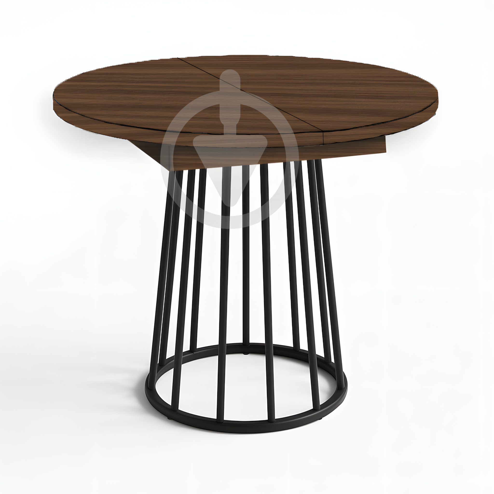 Стол кухонный раскладной RoMax Elegant Slide 80x80/110x80 см Loft Орех Франклин/Черный - фото 1 Стол кухонный раскладной RoMax Elegant Slide 80x80/110x80 см Loft Орех Франклин/Черный - фото 1