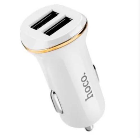 Зарядное устройство автомобильное HOCO Z1 7088, 2 USB, белое Зарядное устройство автомобильное HOCO Z1 7088, 2 USB, белое